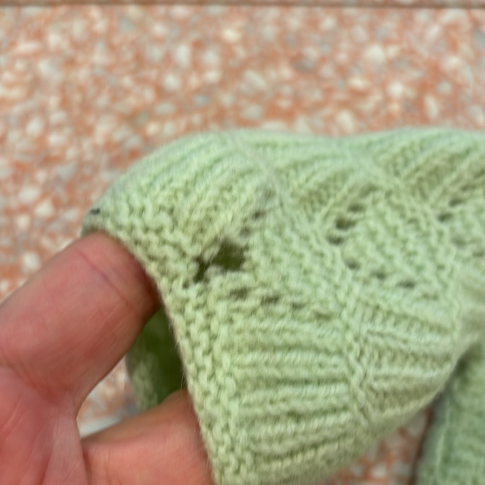 Vintage Baby Handmade Crochet Knit Cardigan and Bonnet Set - Picture 9 of 11